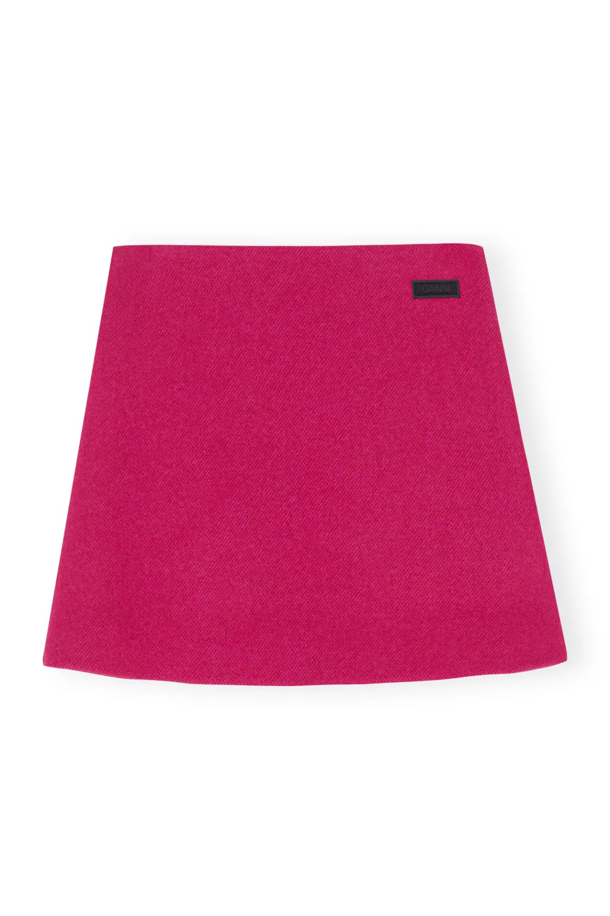 Best GANNI Wool Mini Skirt Fiery Red
