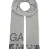 Sale GANNI Wool Mix Fringed Wool Scarf Paloma Melange