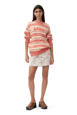 Sale GANNI Wool Pullover Egret