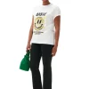 Outlet GANNI Yellow Smiley Relaxed T-Shirt Bright White